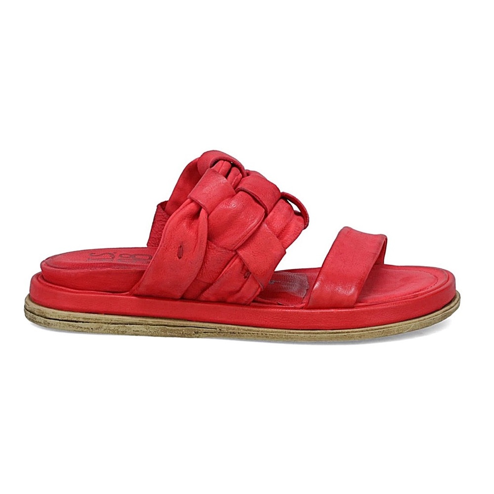 A.S.98 Red Purt slides Size 39 (8.5 - 9 US) NEW